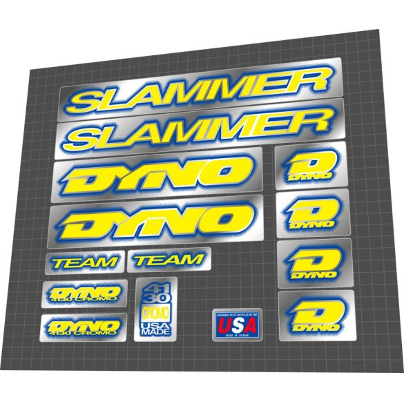 1991 Dyno Slammer yellow blue 