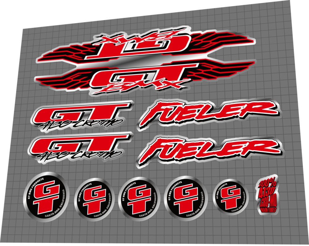 1994 1995 GT Fueler Elite BMX Decals